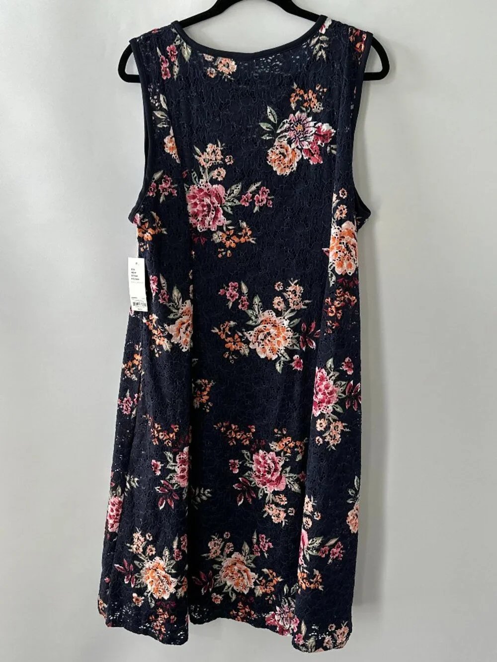 Apt. 9 Navy Floral Sleeveless Lined Midi Dress *NWT* - Picture 7 of 7